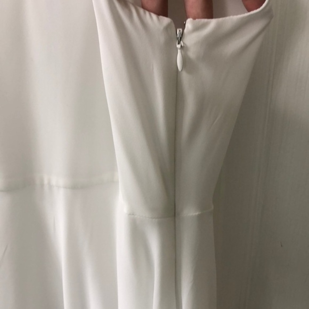 Express Spaghetti Strap High Back White Dress - E… - image 3